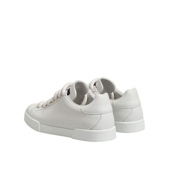 Dolce & Gabbana White Logo Lace Up Low Top Men Sneakers Men's Shoes